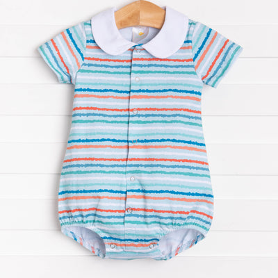 Teal Time Bubble, White Collar