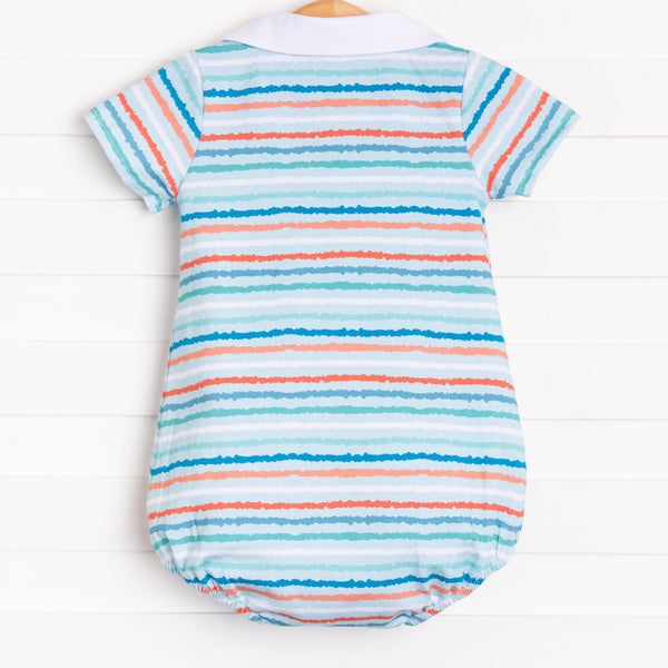 Teal Time Bubble, White Collar