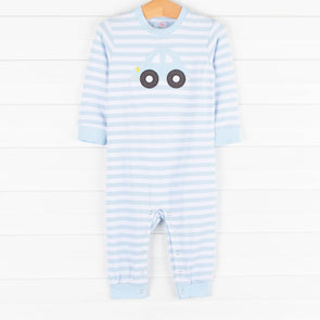 Road Trip Romper, Blue Stripe