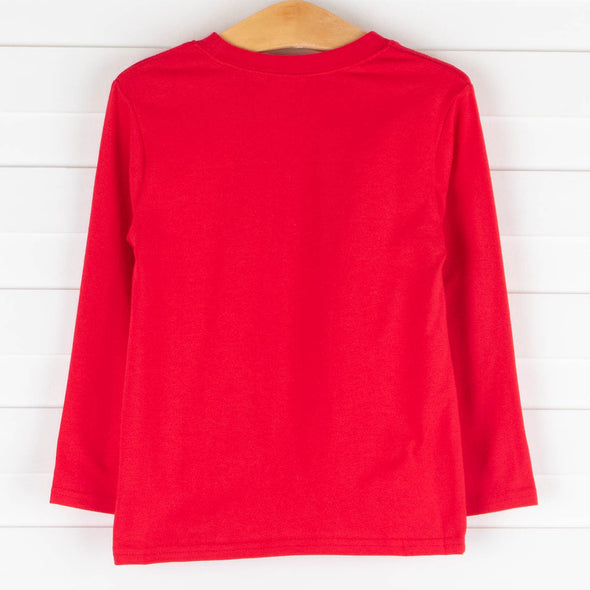 Dump Truck Applique Shirt, Red