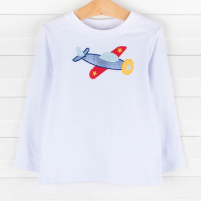 Flying High Applique Shirt, White