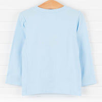 Animal Hay Ride Applique Shirt, Blue