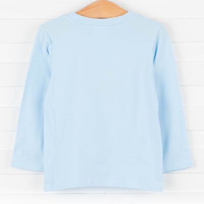 Animal Hay Ride Applique Shirt, Blue