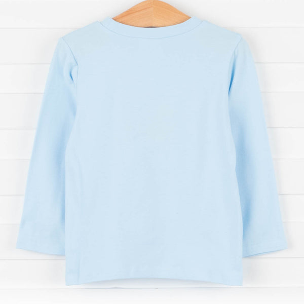 Animal Hay Ride Applique Shirt, Blue