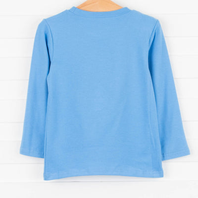 Gone Fishing Applique Shirt, Blue