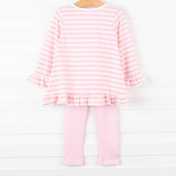 Tea Time Pink Striped Tunic Set