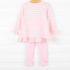 Tea Time Pink Striped Tunic Set