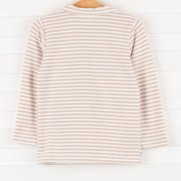 Wells Long Sleeve Shirt, Tan Stripe