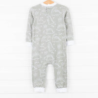 Sage Dinos Romper, Green