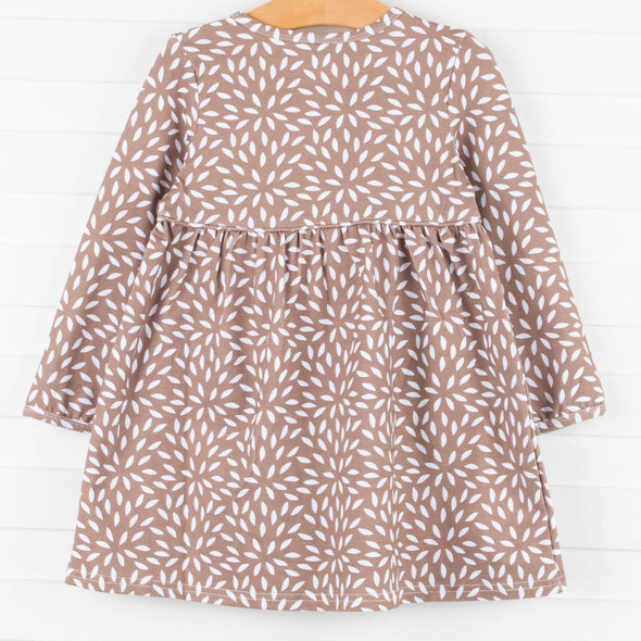 Brown Blooms Dress, Brown