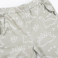 Sage Dinos Pant Set, Green