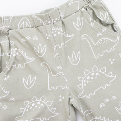 Sage Dinos Pant Set, Green