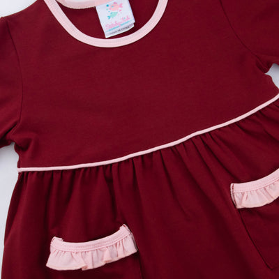 Josie Popover Dress, Red