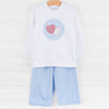 Two Hearts Pant Set, Blue