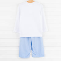 Two Hearts Pant Set, Blue