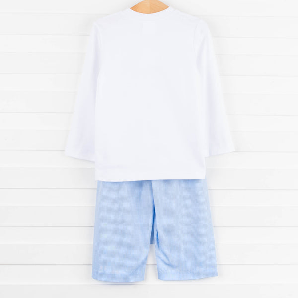 Two Hearts Pant Set, Blue