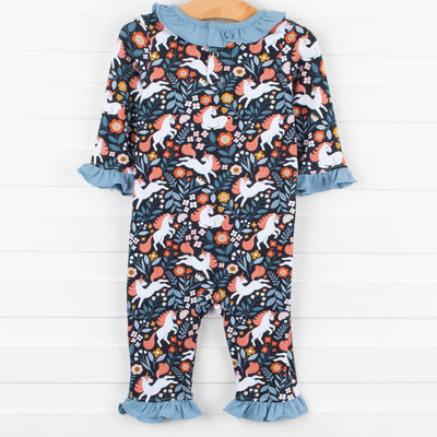 Unicorn Utopia Romper, Blue
