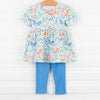 Butterfly Friends Tunic Set, Blue