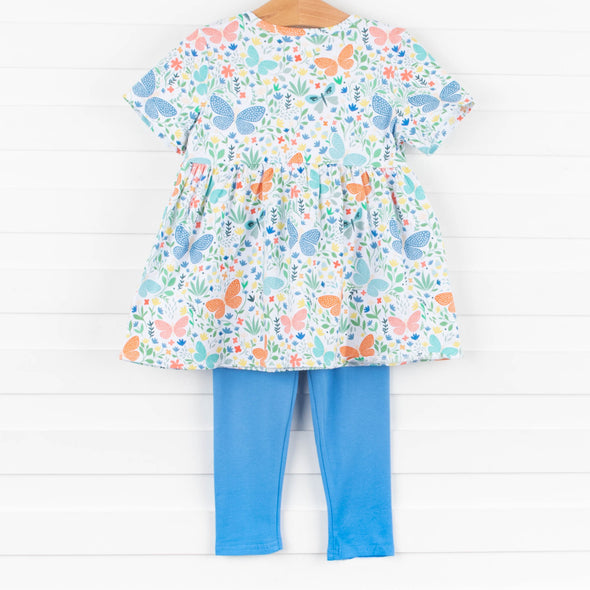 Butterfly Friends Tunic Set, Blue