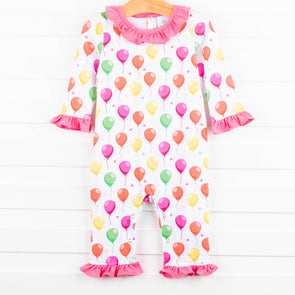 Party Time Ruffle Romper, Pink