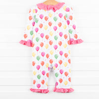 Party Time Ruffle Romper, Pink