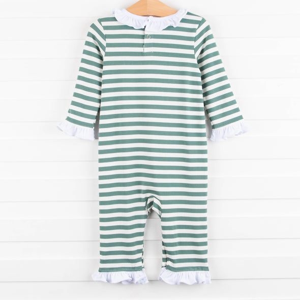 Rylie Romper, Green Stripe