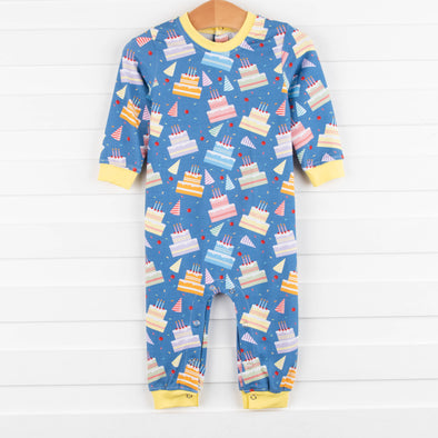 Cake Time Romper, Blue