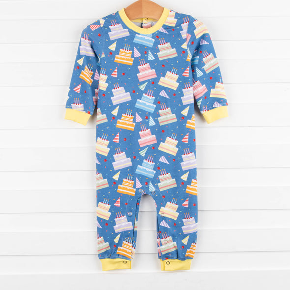 Cake Time Romper, Blue