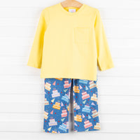 Cake Time Pant Set, Blue