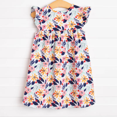 Flower Child Dress, Navy