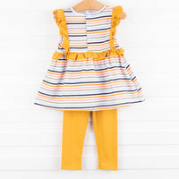 Morgan Tunic Set, Yellow Stripe