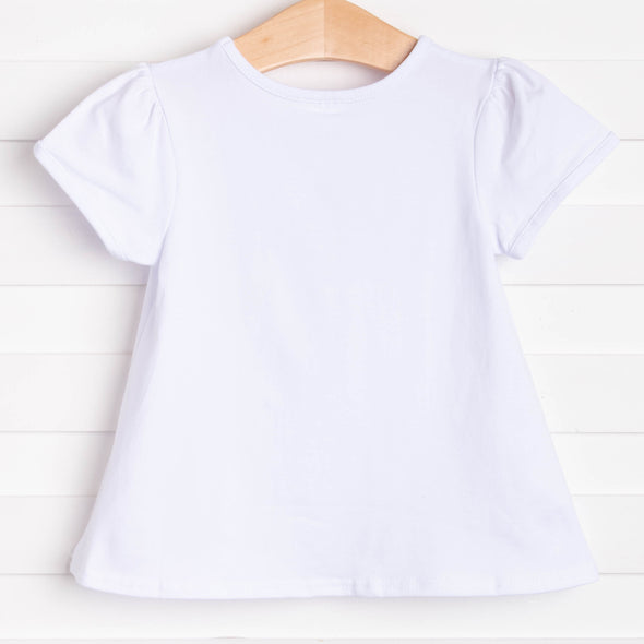 Triple Treat Applique Shirt, White