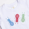 Ants Marching Applique Shirt, White