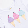Triple Treat Applique Shirt, White