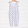 Darling Dots Long Romper, Black Dots