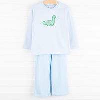Dearest Dino Pant Set, Blue