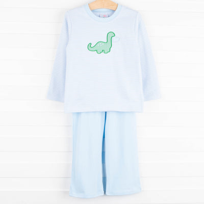 Dearest Dino Pant Set, Blue