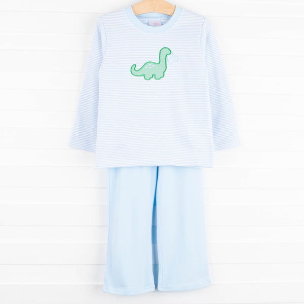 Dearest Dino Pant Set, Blue