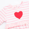 XOXO Heart Applique Bubble, Pink