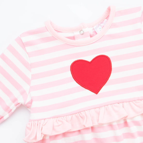 XOXO Heart Applique Bubble, Pink