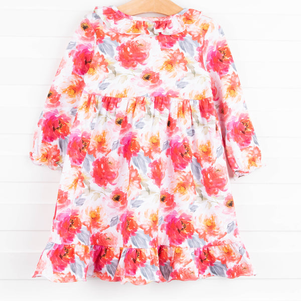 Watercolor Bouquet Dress, Purple