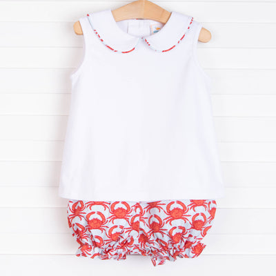 Crabby Cutie Bloomer Set, Red