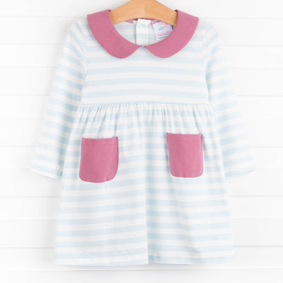Lauren Dress, Blue Stripe