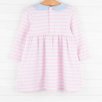 Lauren Dress, Light Pink Stripe