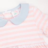 Lauren Dress, Light Pink Stripe