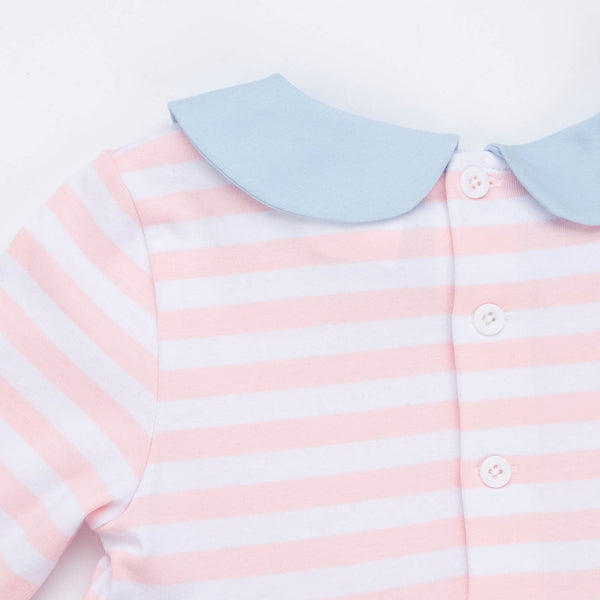 Lauren Dress, Light Pink Stripe