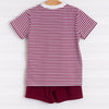 Bulldog Short Set, Maroon