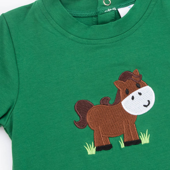 Hold Your Horses Romper, Green