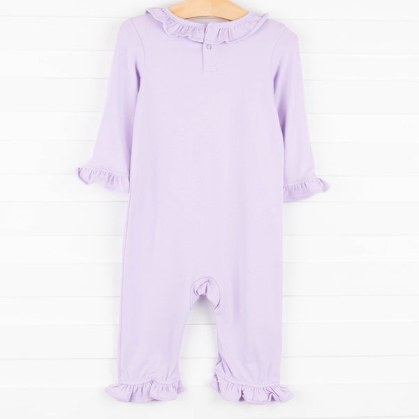 Hold Your Horses Ruffle Romper, Purple