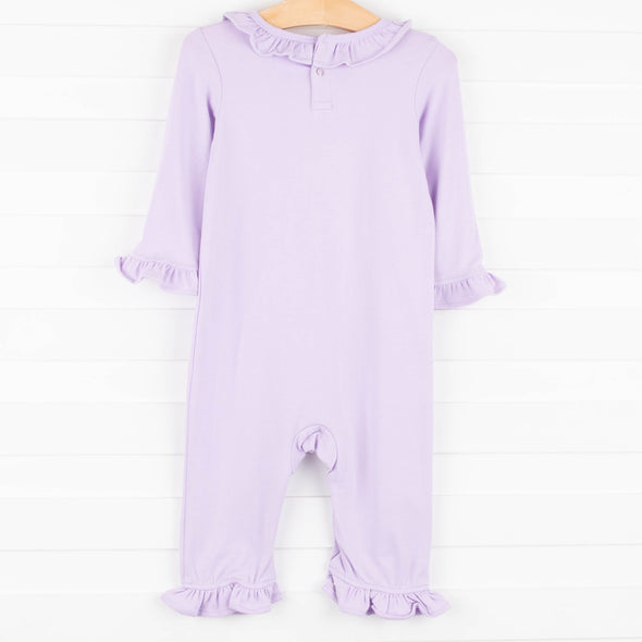 Hold Your Horses Ruffle Romper, Purple
